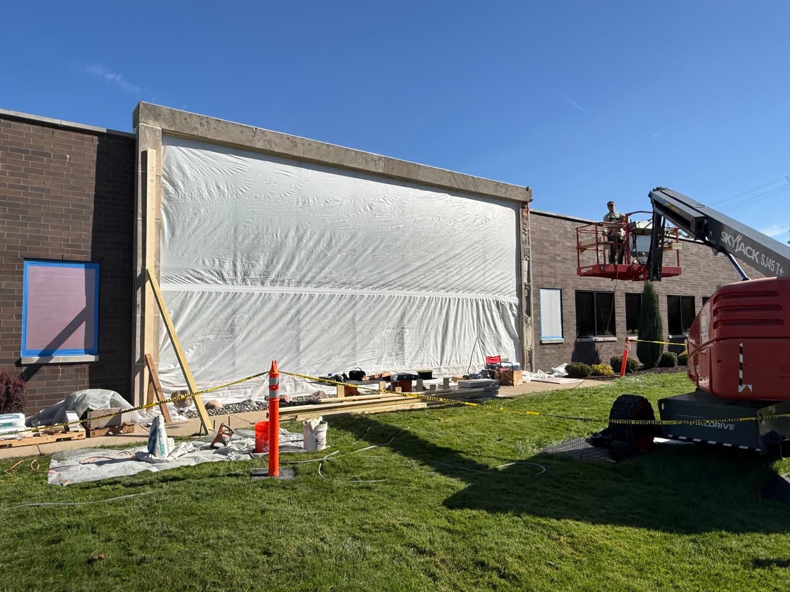 Industrial stone and block replacement work